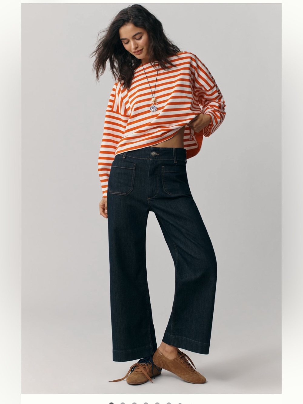 Anthropologie’s Maeve The Colette Dark Blue Cropped Jeans